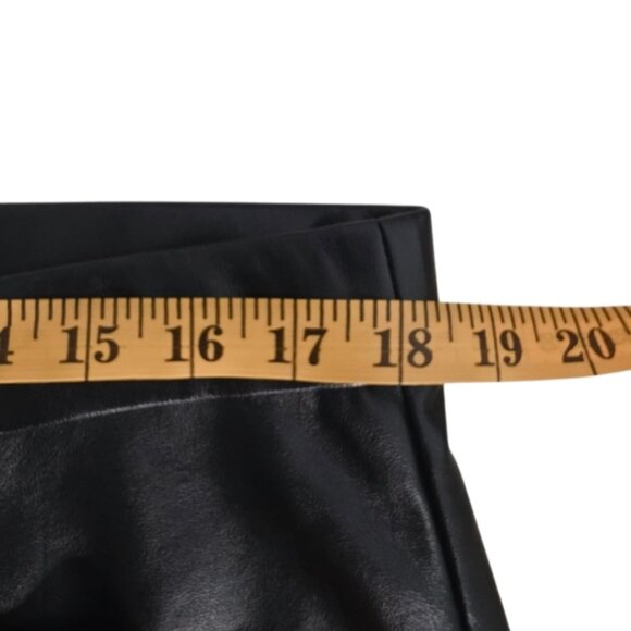 H by Halston Vegan Leather Black Cropped Ankle Pants XL - Picture 15 of 16